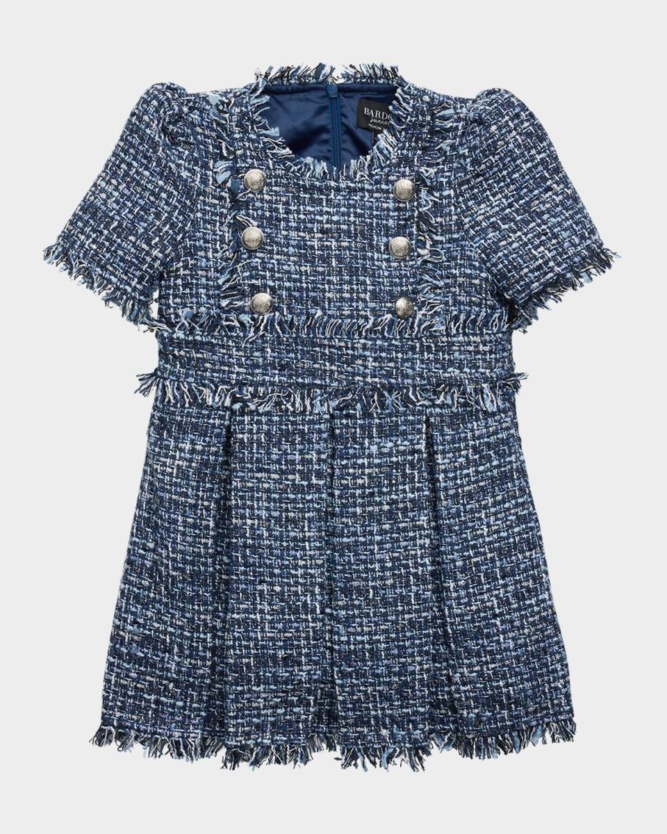 Girl's Elle Boucle Dress, Size 6M-